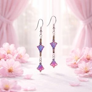 Elegant Floral Drop Earrings